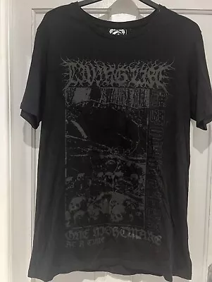 Buy 🔥KILLSTAR🔥T Shirt UNISEX Black On Black Gothic Print  XL • 9.99£