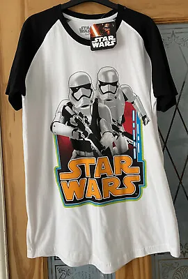 Buy New STAR WARS Troopers & Logo Official T Shirt Raglan Mens Licensed Merch S • 12£