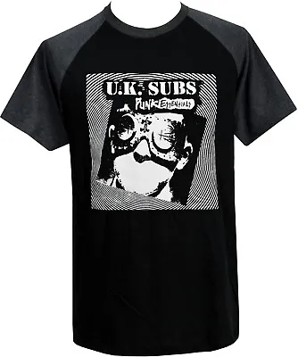 Buy UK Subs Mens Punk Raglan T-Shirt Charlie Harper Punk Essentials 1977 70's Punk • 21.95£