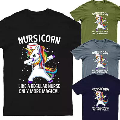 Buy Dabbing Unicorn Nursicorn T-Shirt Mens Womens Oversized T Shirt Unisex #P1#PR#D • 9.99£