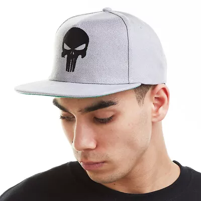 Buy Marvel Mens Punisher Skull Embroidery Snapback Cap Grey S - XXL • 9.99£