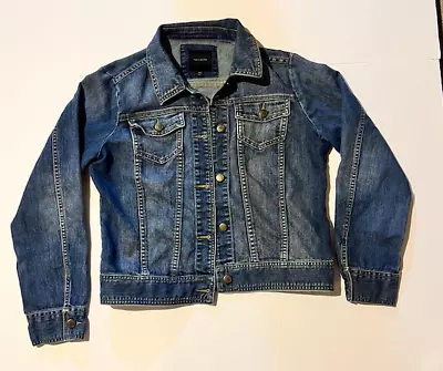Buy The Limited Denim Jacket Women Size M Chest Pockets Button Up Blue Light Weight • 14.20£