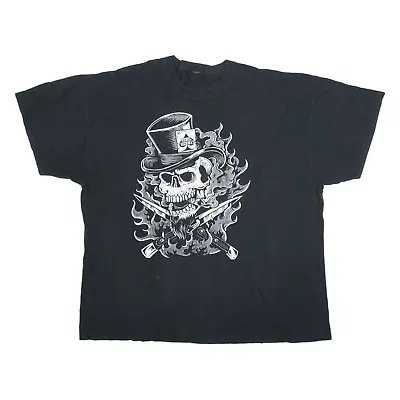 Buy REBEL HIGHWAY Skull Mens T-Shirt Black 2XL • 5.99£