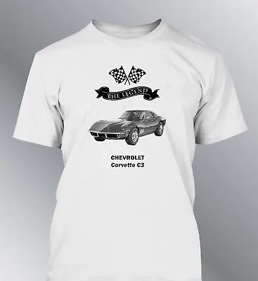 Buy Man Shirt Chevrolet Corvette C3 C4 C5 C6 C7 C8 Stingray The Legend Vintage • 20.08£