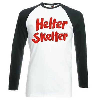 Buy Murderino Charles Manson  Helter Skelter  Raglan Longsleeve Baseball T-shirt • 16.99£