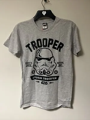Buy Star Wars Stormtrooper T-Shirt Mens Small Grey Fruit Of The Loom Short Sleeve • 9.45£