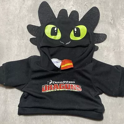 Buy BUILD A BEAR How To Train Your Dragon Costume Hoodie Black Wings Top Shirt • 12.99£