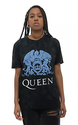 Buy Queen Blue Crest Dip Dye T Shirt • 17.95£