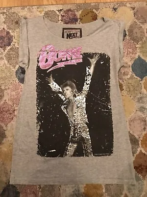 Buy David Bowie T Shirt Womens Glam Rock Band Merch Tee Ladies Size 8 • 13.25£