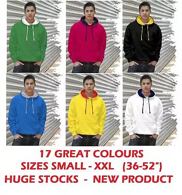 Buy New Awdis Unisex Contrast Hooded Top Hoodie Lots Of Great Colours S-5xl* Jh003 • 21.99£