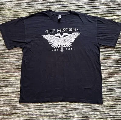 Buy The Mission Vintage Band Tour T-Shirt XL. White Print On Black • 55£