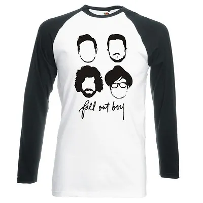 Buy Fall Out Boy  Silhouette Faces  Unisex, Raglan, Longsleeve Baseball T-shirt • 16.99£