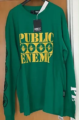 Buy PUBLIC ENEMY OFFICIAL Long Sleeve T-shirt Ltd Edition Size M  Pit To Pit 22”x28” • 39.99£