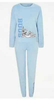 Buy Looney Tunes Bugs Bunny Blue Fleece Pyjamas For Ladies From George • 30.99£
