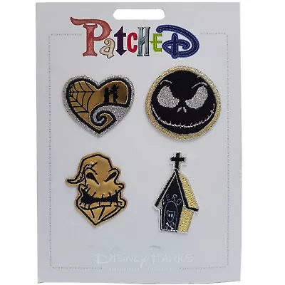 Buy Disney Parks Nightmare Before Xmas Patched Fabric Patch Clothing Embroidery X4 • 21.99£