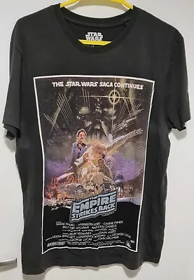 Buy Mens Large Star Wars T-shirt, The Empire Strikes Back Movie Poster • 9.99£