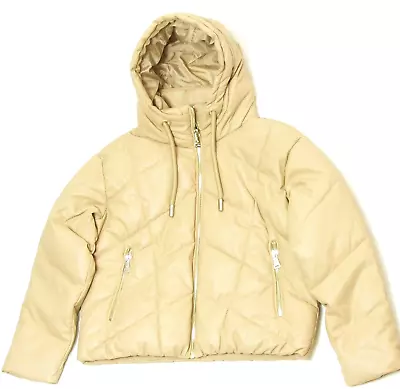 Buy BERNIE Women's Soft Faux Leather Puffer Jacket Size S / 8-10 • 39£