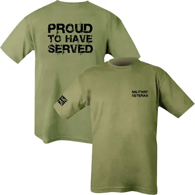 Buy Military Veteran T-shirt Mens British Army Proud To Have Served Sapper Raf Navy • 11.99£
