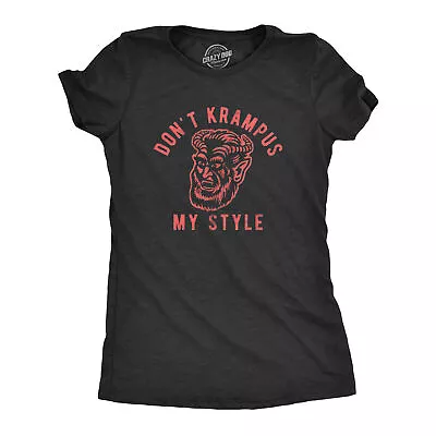 Buy Womens Don't Krampus My Style Tshirt Funny Christmas Party Graphic Novelty Tee • 7.42£