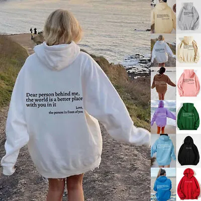 Buy Ladies Plus Size Long Sleeve Hooded Sweatshirts Pullover Hoodie Shirt Slogan Top • 14.99£