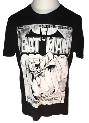 Buy Batman Mens T Shirt With Comic Book Cover Print Black/White Size M • 8£