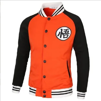 Buy 3 Color Jacket Anime Mens DBZ Super Saiyan Goku Long Sleeve Sweater Coat S-3XL • 27.59£