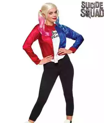 Buy Adult Women Ladies Red And Blue Satin Halloween Cosplay Bomber Costume Jacket • 19.99£