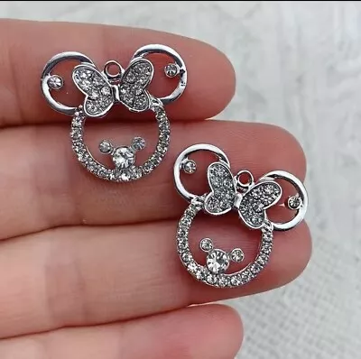 Buy MINNIE MOUSE Silver Bling Charms, Pendant DIY Jewellery Making Other Crafts X3 • 3.99£