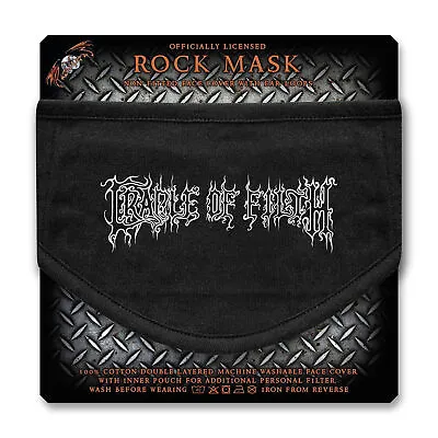 Buy Cradle Of Filth Logo Black Face Mask OFFICIAL • 10.59£