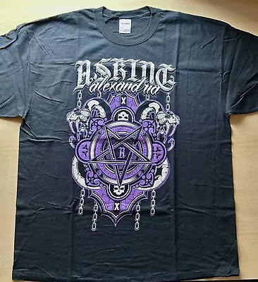 Buy ASKING ALEXANDRIA Purple Pentagram Mens / Unisex T Shirt Black Purple Size XL • 7.95£