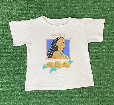 Buy Vintage Disney Pocahontas & Sunflowers T-Shirt Youth Size 15x17 Double Sided • 27.55£
