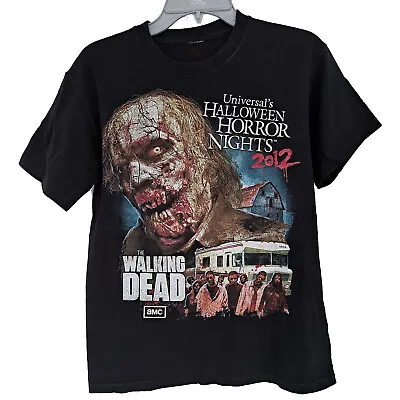 Buy Universal Studios Halloween Horror Nights 2012 The Walking Dead T-Shirt Black S • 27.99£