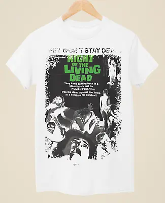 Buy Night Of The Living Dead - Movie Poster Inspired Unisex White T-Shirt • 14.99£