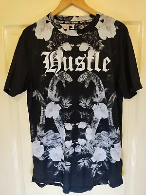 Buy Supply & Demand Hustle T Shirt Top Size XL Black White Snake Graphics  • 24.99£