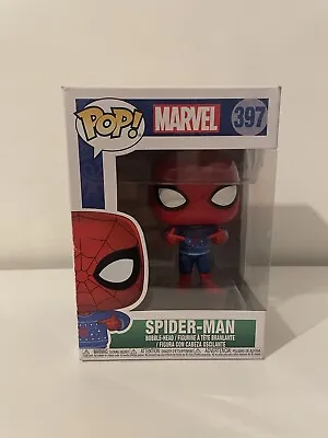 Buy Funko Pop Marvel - Spider-Man #397 - Spiderman Figure In Christmas Jumper • 16.65£