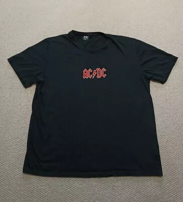 Buy ACDC T-Shirt Men's 3XL Black Short Sleeve Embroidered Rock Band Tee • 12.53£