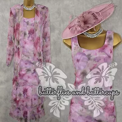 Buy CATTIVA Size 20 Floral Garden Long Dress And Jacket Mother Of The Bride Outfit • 199.99£