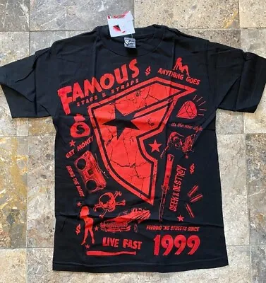 Buy Famous Stars & Straps  black Red Collage T Shirt • 34.99£