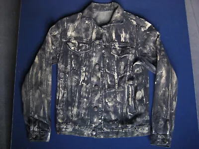 Buy Punk Goth Oi! Skinhead Metal Rock Vintage DIY Bleach Dark Denim Jacket • 19.95£
