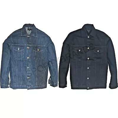 Buy New Mens Denim Biker Button Jacket Trucker Vintage Casual Formal Jeans Top Coat • 19.98£