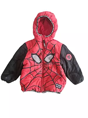 Buy Size 2y - Spiderman Puffer Jacket Red • 2.99£