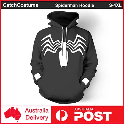 Buy Venom Spiderman Hoodie Pullover Jumper Hooded Sweater Cosplay Sweatshirt Coat • 22.37£