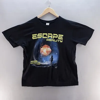 Buy Escape Reality T Shirt Large Black Astronaut Space 1992 Mission Cotton Mens • 9.02£