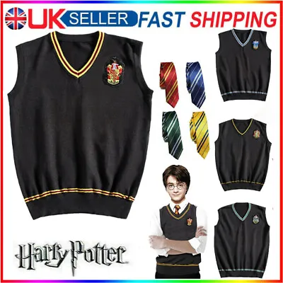 Buy Harry Potter Vest Gryffindor Slytherin Sweatshirt Unisex Uniform Cosplay Sweater • 16.99£
