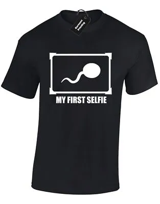 Buy My First Selfie Mens T Shirt Funny Rude Design Explicit Lyrics Joke • 7.99£