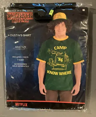 Buy NEW Stranger Things Dustin's Costume Camp Know Where T Shirt Size Adult S/M • 19.24£