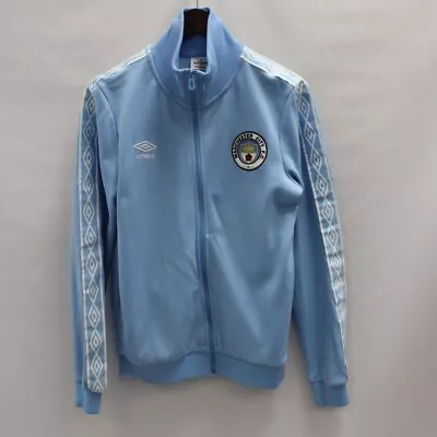 Buy Men's UMBRO Manchester City F.C. Taped Sleeve Zip Up Track Jacket Size S - A39 • 9.99£