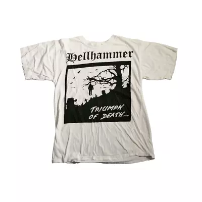 Buy Hellhammer Triumph Of Death T-Shirt Medium White Celtic Frost Black Death Metal • 19.99£