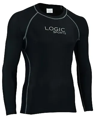 Buy Logic Mens Full Sleeve Compression Running Armour Base Layer Top Gym Sports Skin • 9.99£