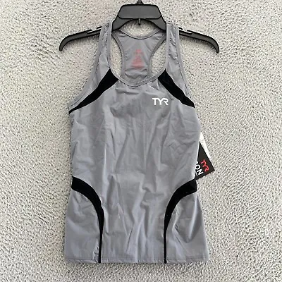 Buy TYR Swimwear Womens XL Gray Solid Carbon Tank New $110 USA • 23.85£